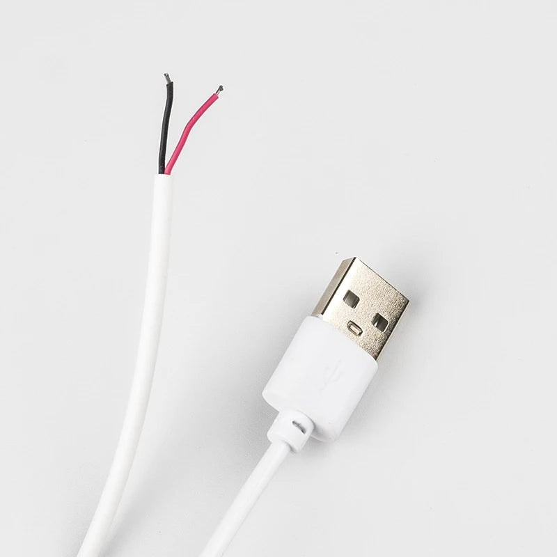 câble usb noir blanc interrupteur alimentation led fil électrique 5v moderne fonctionnel