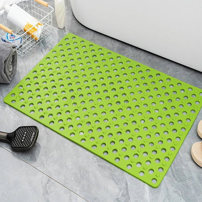 tapis douche bain antidérapant microfibre perforations bleu rose gris vert beige moderne