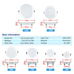 lampe led encastrable blanc moderne clips chambre salon cuisine