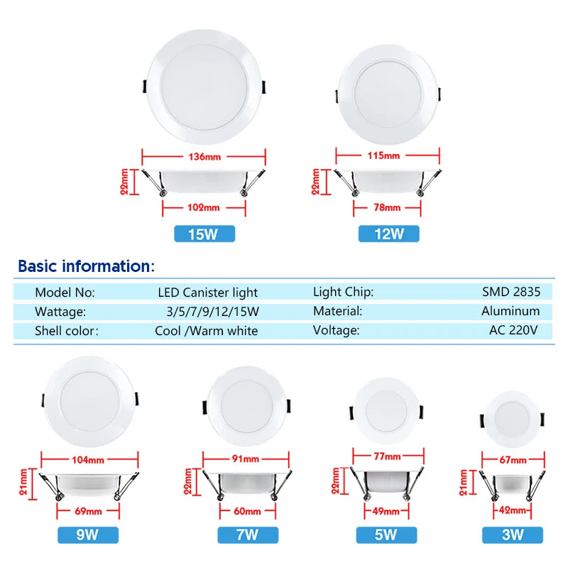 lampe led encastrable blanc moderne clips chambre salon cuisine