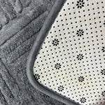 tapis bain gris rayures horizontales polyester moderne antidérapant salle bain douche 40x60cm 50x80cm