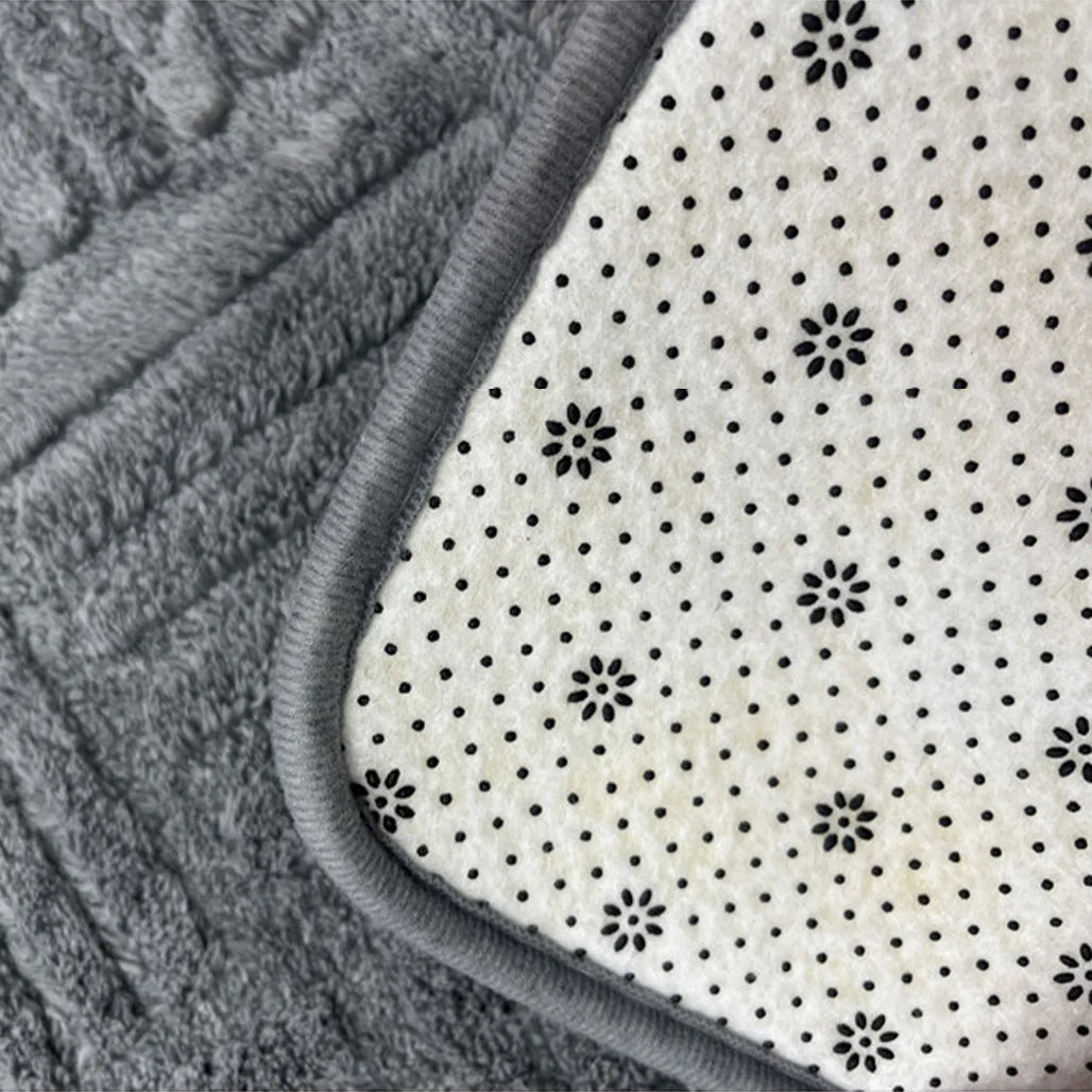 tapis bain gris rayures horizontales polyester moderne antidérapant salle bain douche 40x60cm 50x80cm