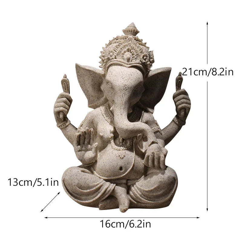 statues religieuses détaillées dorures blanc classique opalescent ornements hindouisme feng shui décoration maison