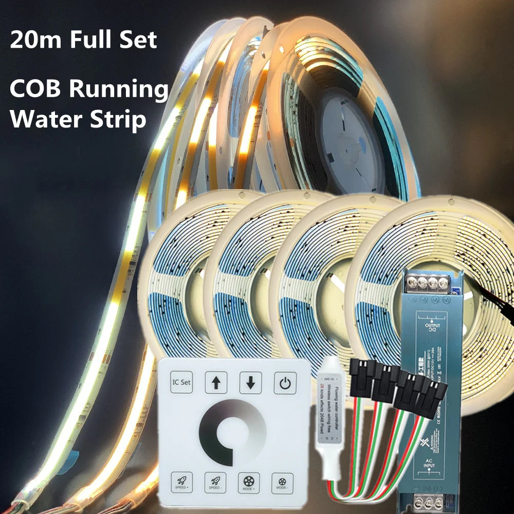 ruban led blanc chaud froid 360 leds ws2811 ic adhésif moderne 24v 50000h