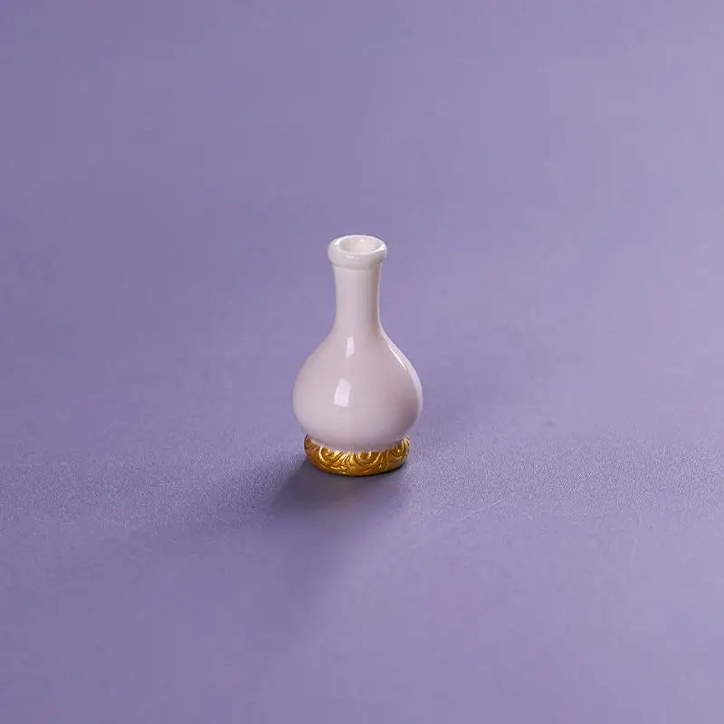 vases résine motifs floraux blanc vert rouge bleu