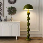 lampe sol moderne spirale vert olive bleu marine rouge abat jour fer abs pvc