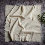 serviette table coton texture lin bords franges rustique décoration fête mariage maison