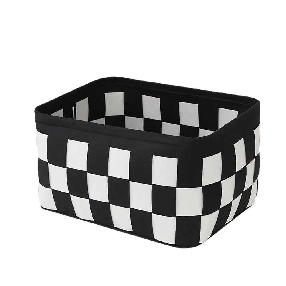 boîtes rangement carreaux noir blanc pliables modernes minimalistes bureaux multifonctions