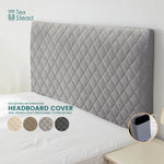 housse tête lit grise quiltée épaisse douce protection textile moderne chambre confort