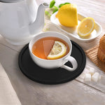 coasters silicone antidérapants antiadhésifs noirs modernes boissons chaudes froides table transparents respectueux environnement