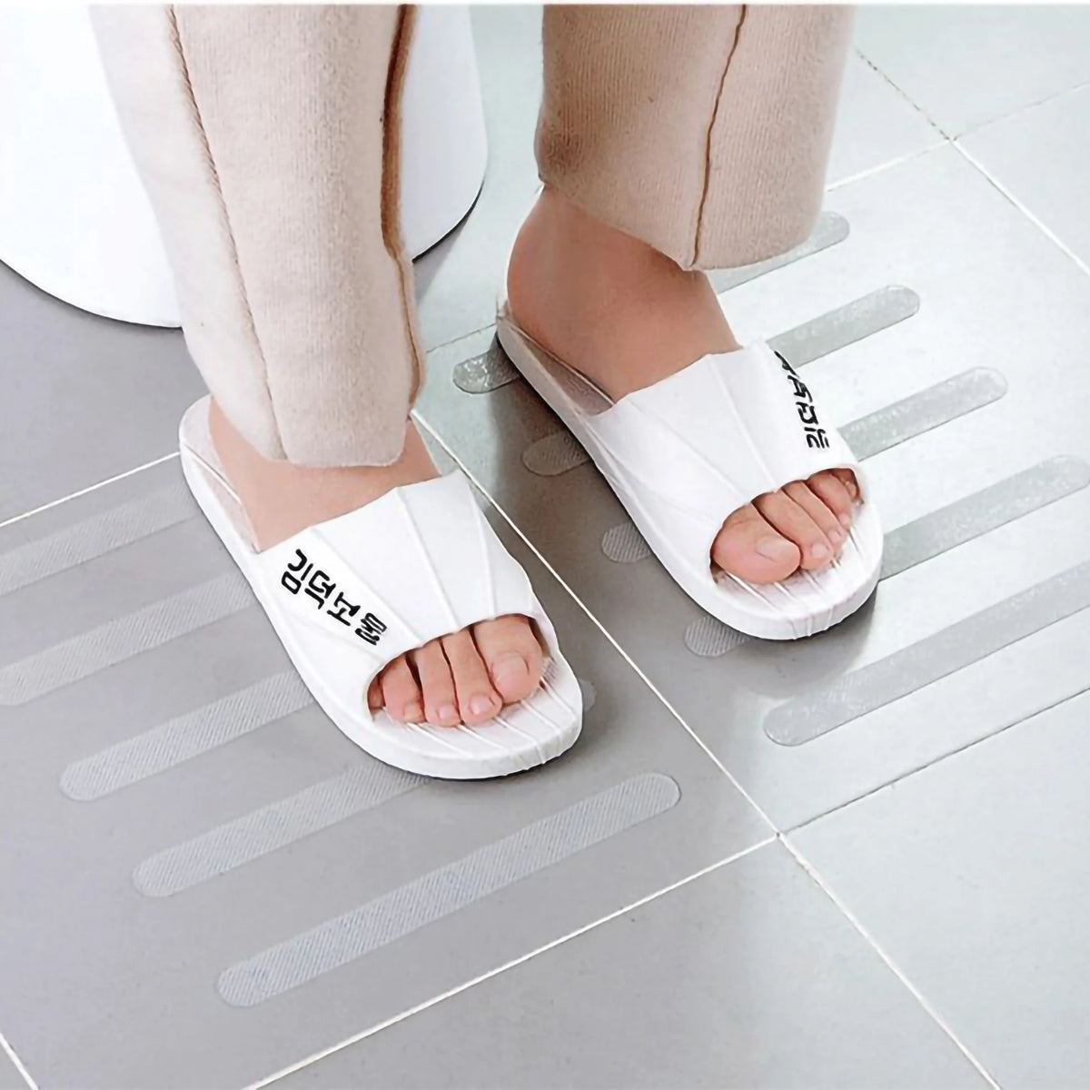 tapis bain antidérapant blanc texture micro poreuse adhésif moderne 10pcs 20pcs 50pcs 5pcs
