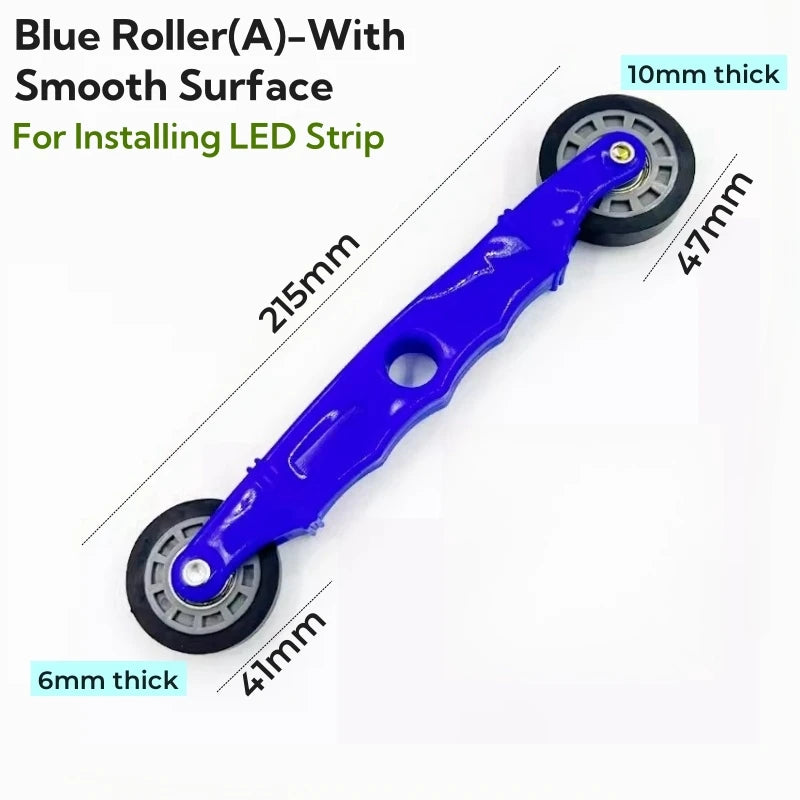 rouleau silicone vert fluo poignée bois ergonomique outil bande led fixateur diffuseur lumière accessoire