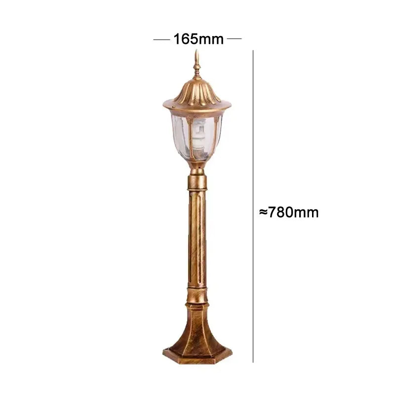 lampe sol led ip65 noir bronze texture métallique classique flux lumineux faible autonome