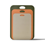 planches découper plastique vert orange gris moderne couteau oignon tomate romarin avocat citron