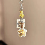 porte clés décoration papillon ailes cœur transparents blanc rose romantique