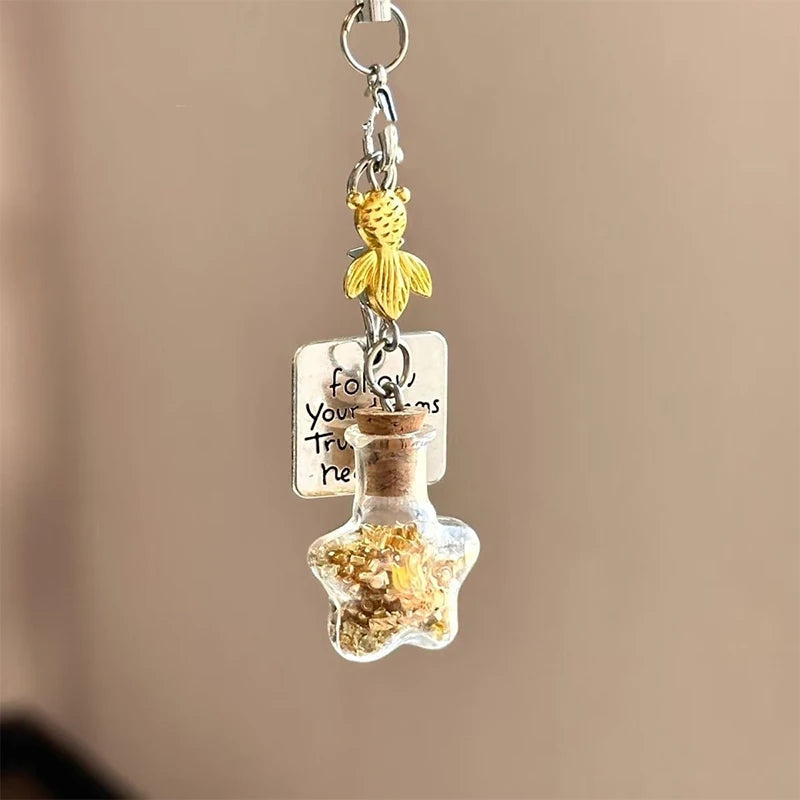 porte clés décoration papillon ailes cœur transparents blanc rose romantique