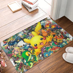 tapis antidérapant multicolore pokémon illustration moderne absorbant extérieur entrée cuisine balcon