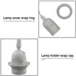 Kit suspension moderne lampe E27 noir blanc interrupteur câble 1,8m plug eu us