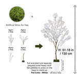 arbre artificiel fleurs rose clair moderne pot extérieur decoration maison jardins patios anniversaires