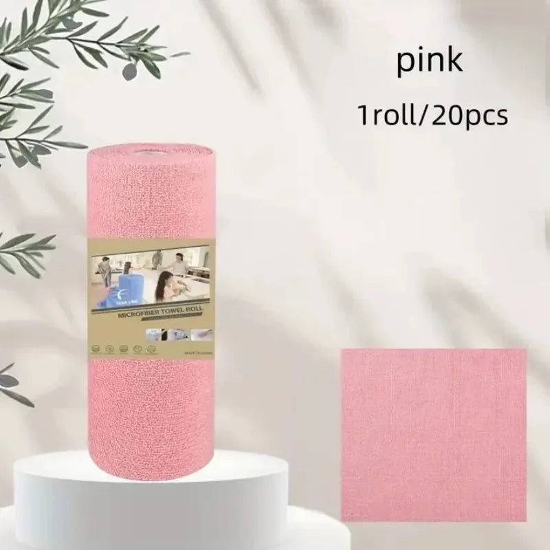 lingettes nettoyage réutilisables microfibre rose gris vert durables machine laver