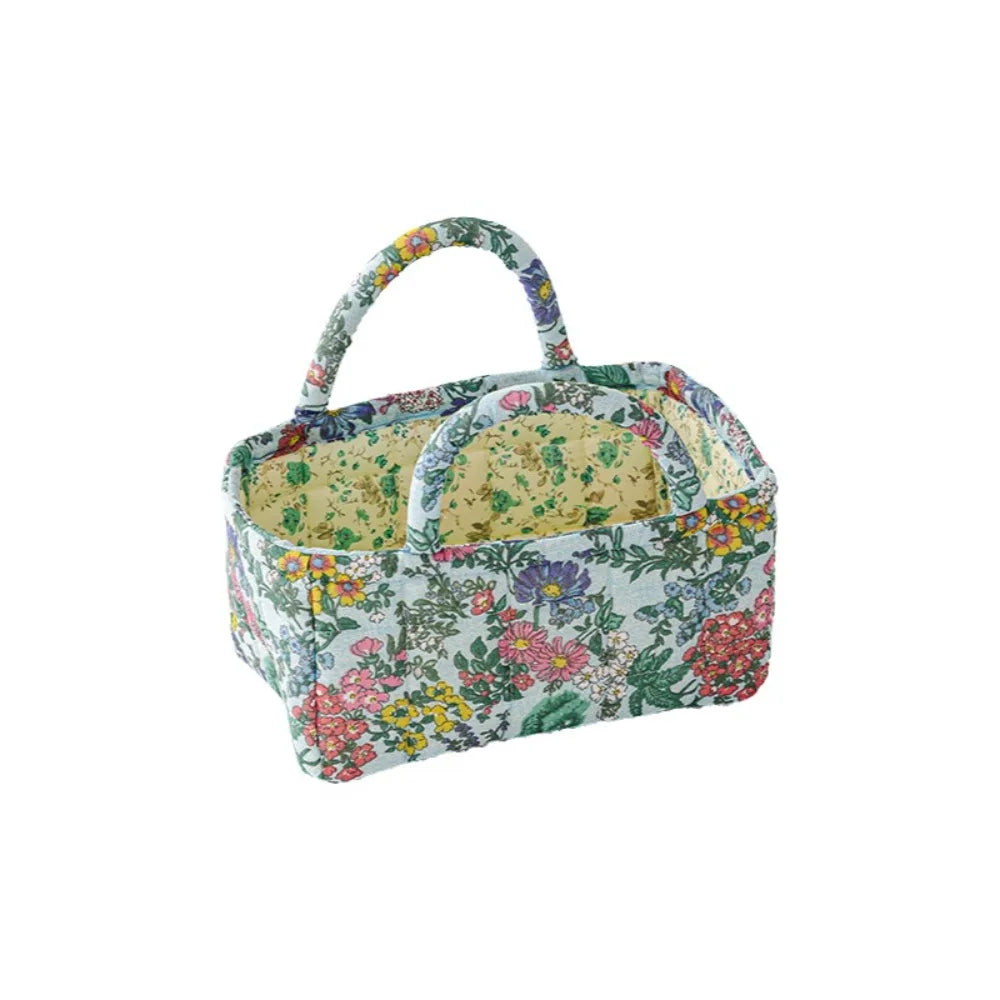 sac main femme vintage motif fleuri multicolore poignées grande capacité rétro