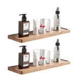 étagère bois naturel moderne minimaliste finition brillante fixation murale chambre salon salle bain