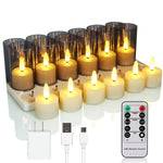 bougies led rechargeables sans flamme blanc modernes télécommande décoration intérieure noël mariage