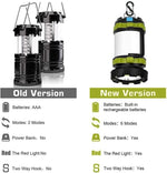 lanterne camping rechargeable led vert transparent moderne étanche modes poignée crochets