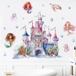 Vue d'ensemble du décor sous-marin avec château de sirène
