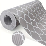 tapis table moderne gris clair blanc motif cercles eva durable imperméable 100x45cm 200x45cm 300x45cm