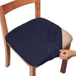housses chaise modernes élégantes uni gris bleu marine beige bordeaux vert foncé lavables
