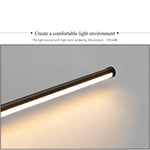 lampe murale led moderne noire 80cm minimaliste éclairage chambre cuisine