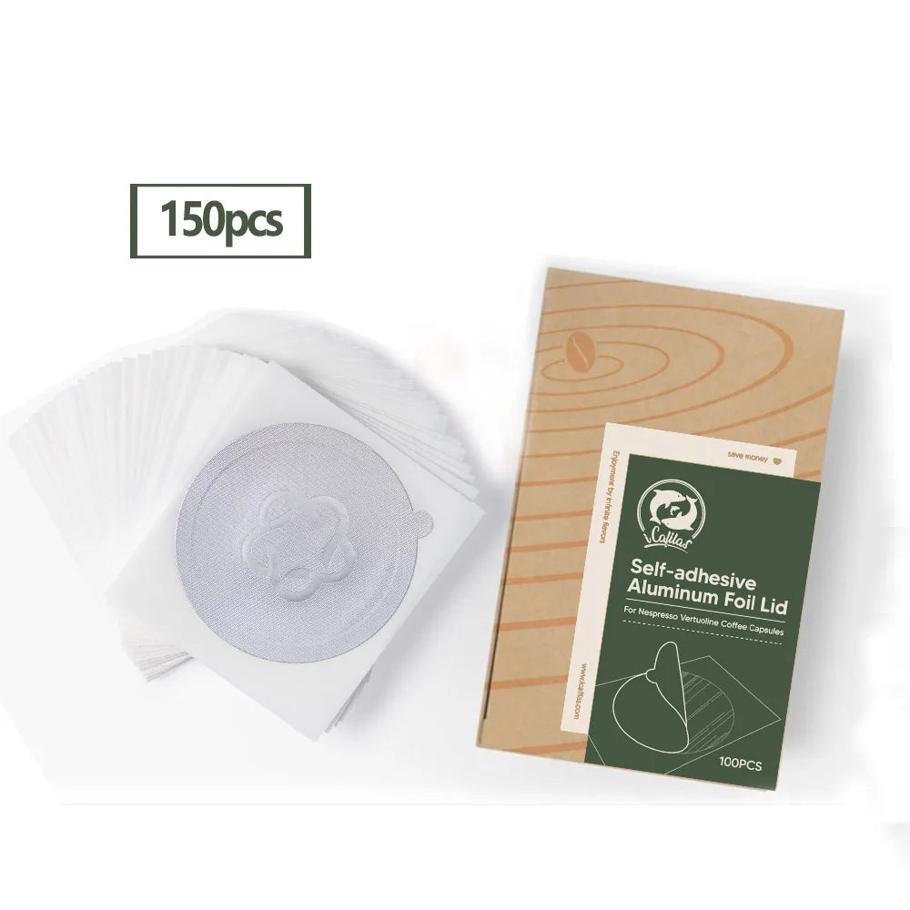 filtres rechargeables aluminium coniques nespresso vertuo plus 100pcs argentés modernes
