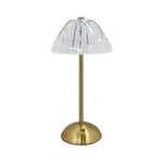 lampe table or blanc transparent moderne motifs géométriques rechargeable tactile