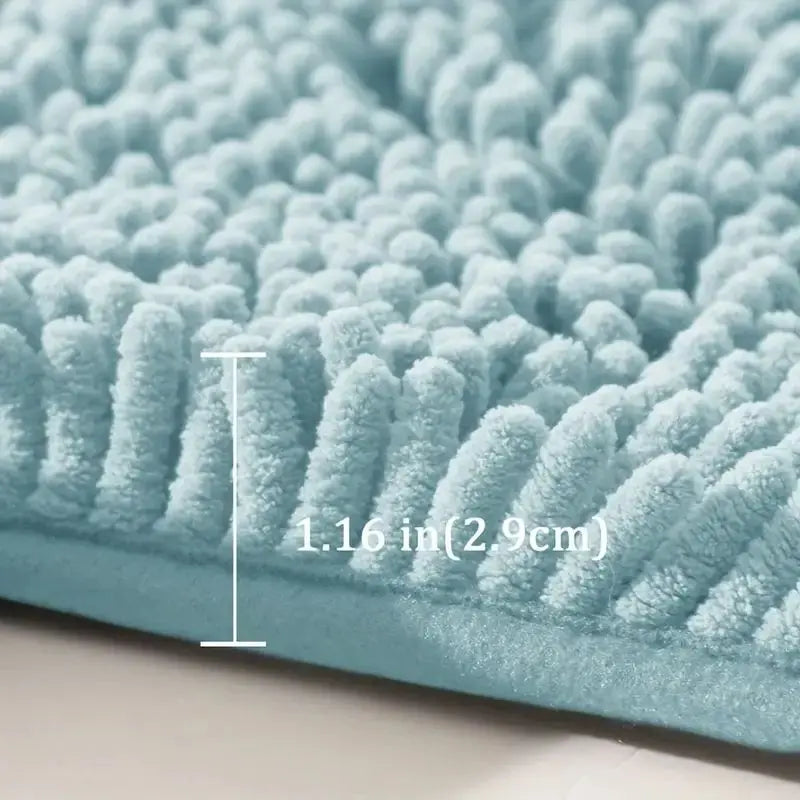 tapis bain bleu clair texture bouclée douce absorbant moderne 40x60cm