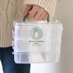 boîtes rangement bijoux transparentes modernes empilables grilles poignées organisation jouets pratiques