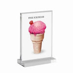 cadre photo acrylique transparent clips moderne support panneau publicitaire base vertical horizontal