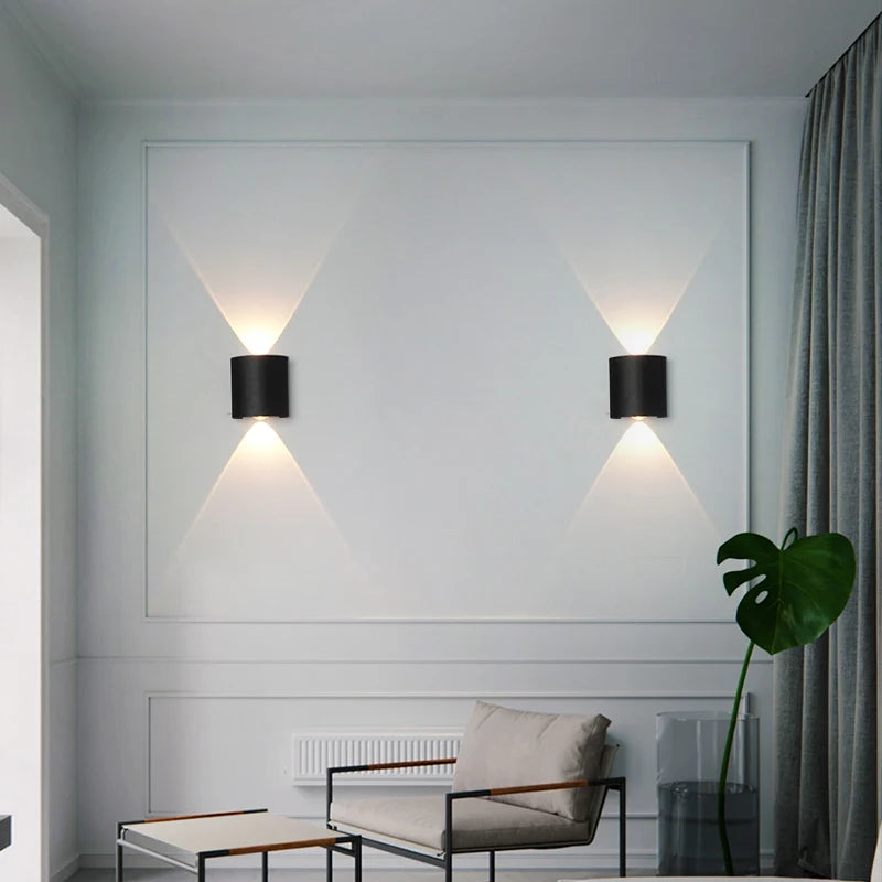 lampe murale led moderne noire éclairage quotidien toucher marche arrêt cuisine chambre salon étude