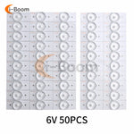 LED blanc ronde lisse moderne rétroéclairage TV 3V 6V 100pcs