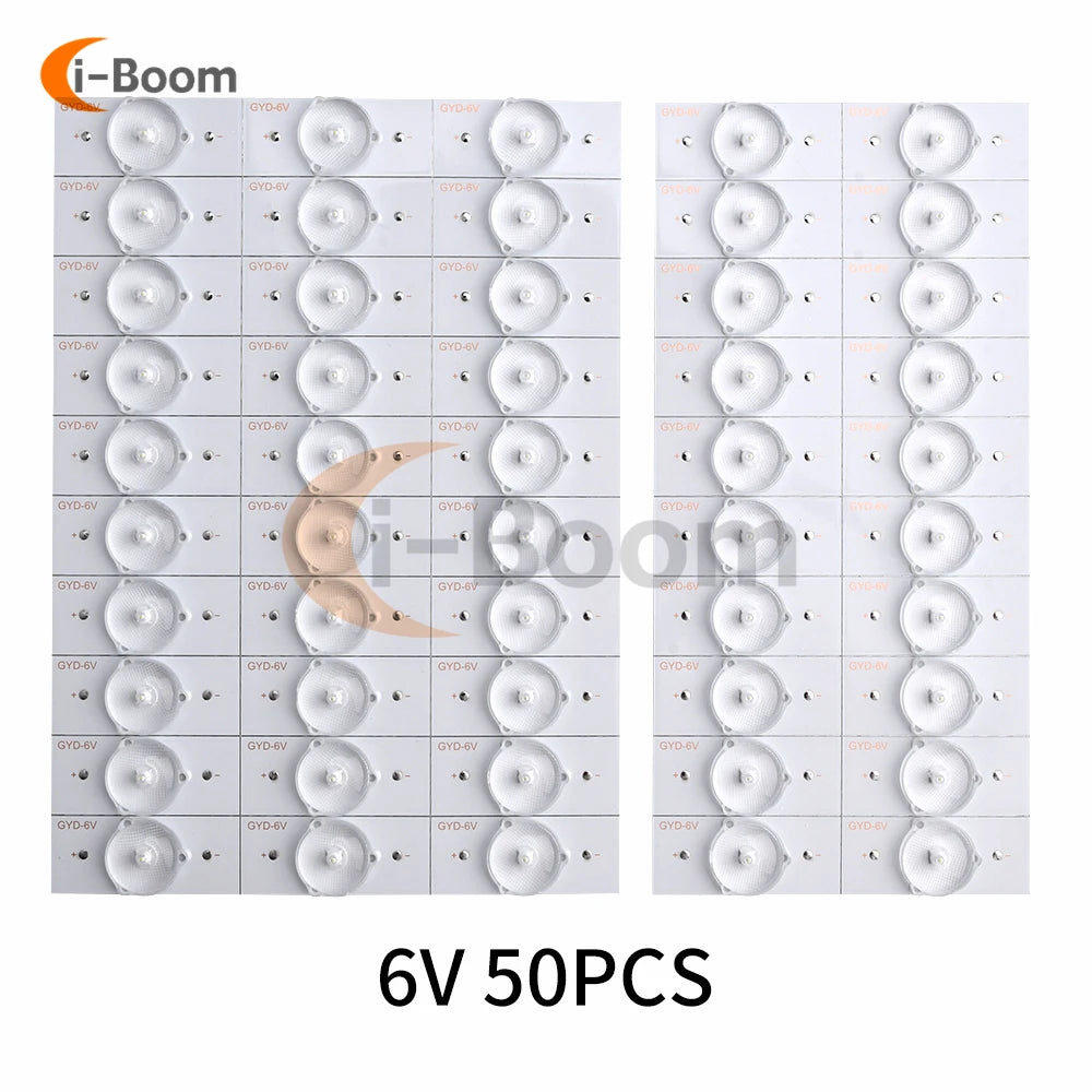 LED blanc ronde lisse moderne rétroéclairage TV 3V 6V 100pcs