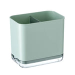 organisateur couverts gris clair compartiments multiples égouttoir moderne minimaliste plastique lisse adhésif vert pastel