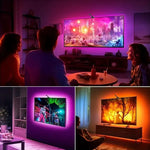 bande led rgbic 5m couleur noire télécommande application synchronisation moderne clips