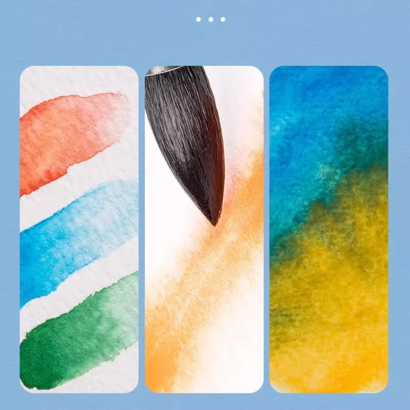 ensemble peintures aquarelle 36 couleurs bouteilles pinceaux papier artiste opacité vibrant