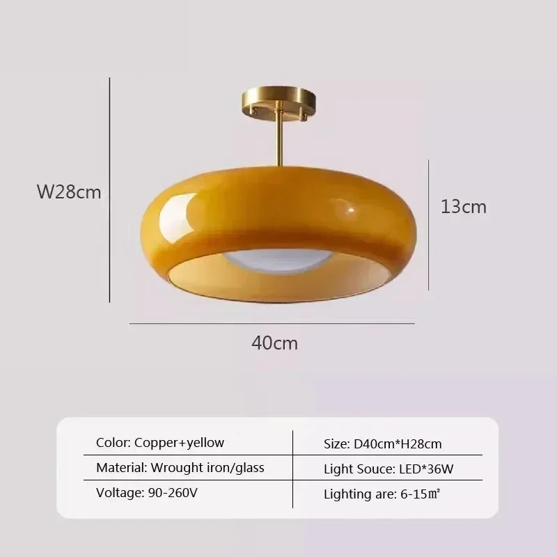 lampe suspendue moderne or blanc brillante verre opaque 28cm diamètre