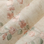 papier peint floral tissu relief beige vert rose chambre salon vintage shabby chic