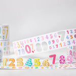 ruban adhésif multicolore numéros géométriques décoratif scrapbooking journal téléphone agenda
