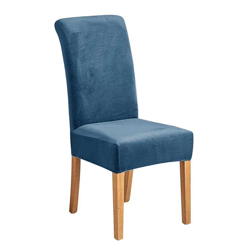 Housse chaise velours jaune doré élastique moderne protection meuble Jaune Doré