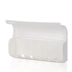 rangement mural brosses dents blanc moderne minimaliste adhésif lisse mat 5cm 12.9cm 3cm