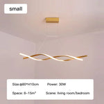 suspension lumineuse moderne blanc doré ondulée clips fixation 2000lm 82000lm 90260v 1015m²