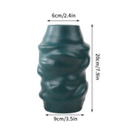 vases modernes orange blanc vert rayures horizontales opaques décoration intérieure papier bougie fleurs artificielles